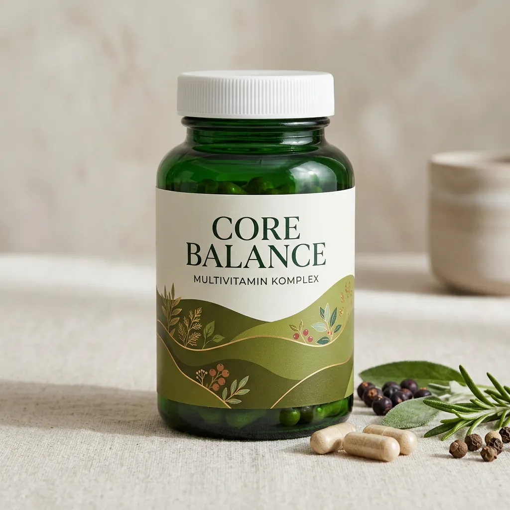 Core Balance Multivitamin verpakking met ingrediënten